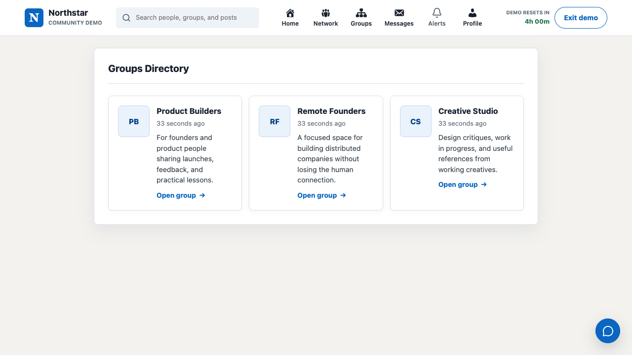 Community group directory built with BP Builder Addons